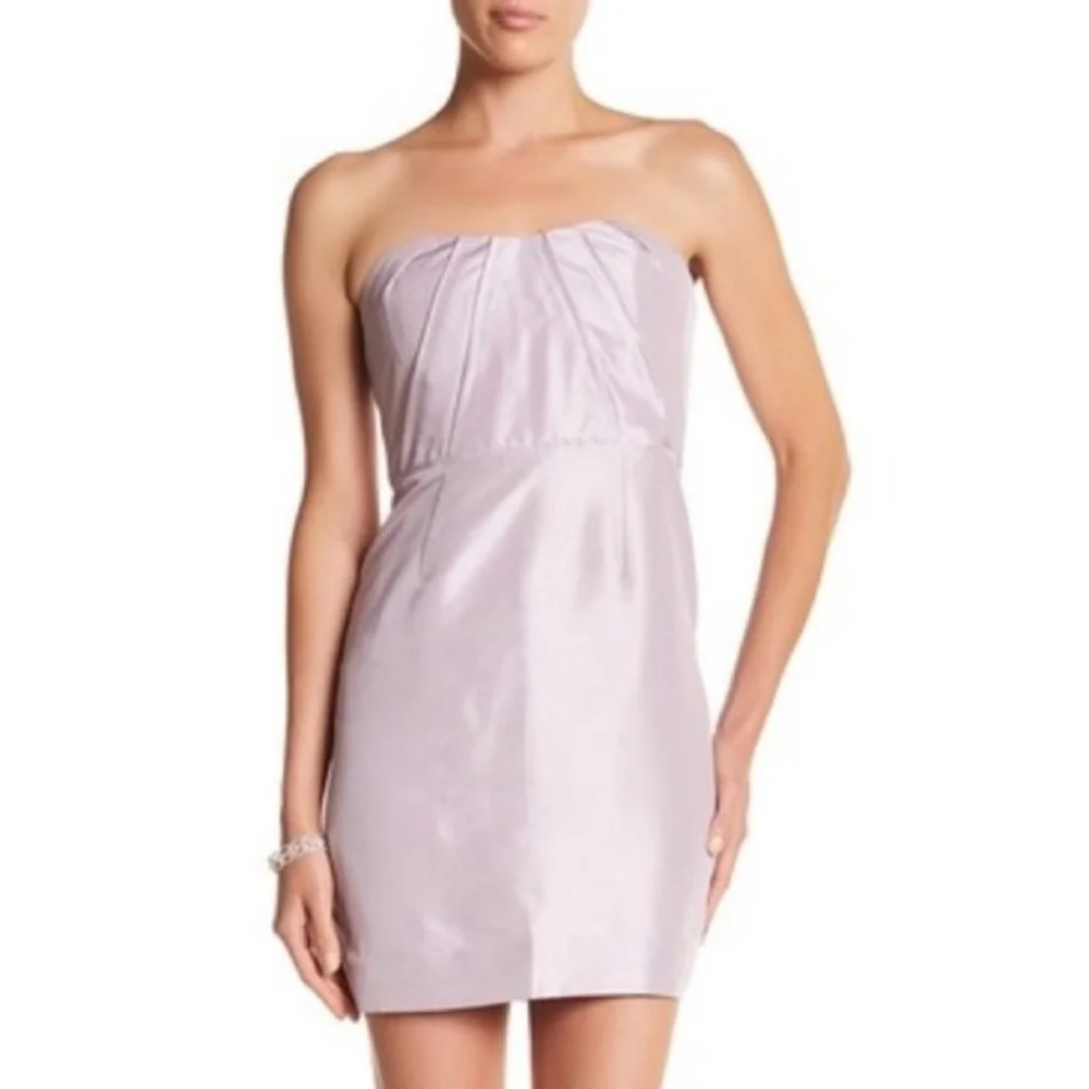 NWT, J. Crew Alexia Silk Slub Strapless Dress